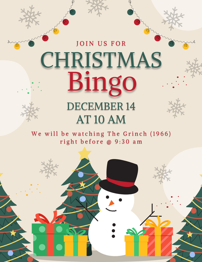 Christmas Bingo for kids